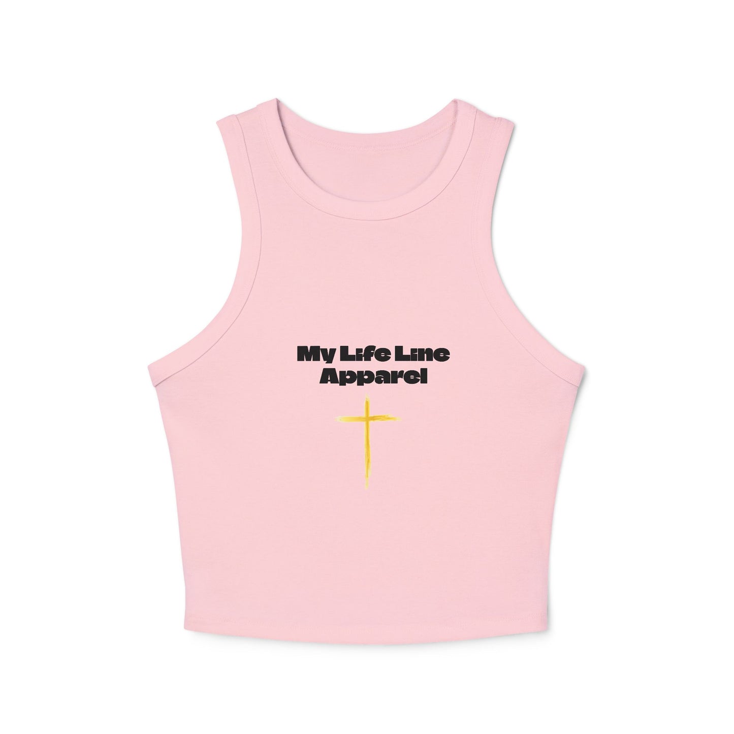Inspirational Women's Micro Rib Racer Tank Top - My Life Line Apparel