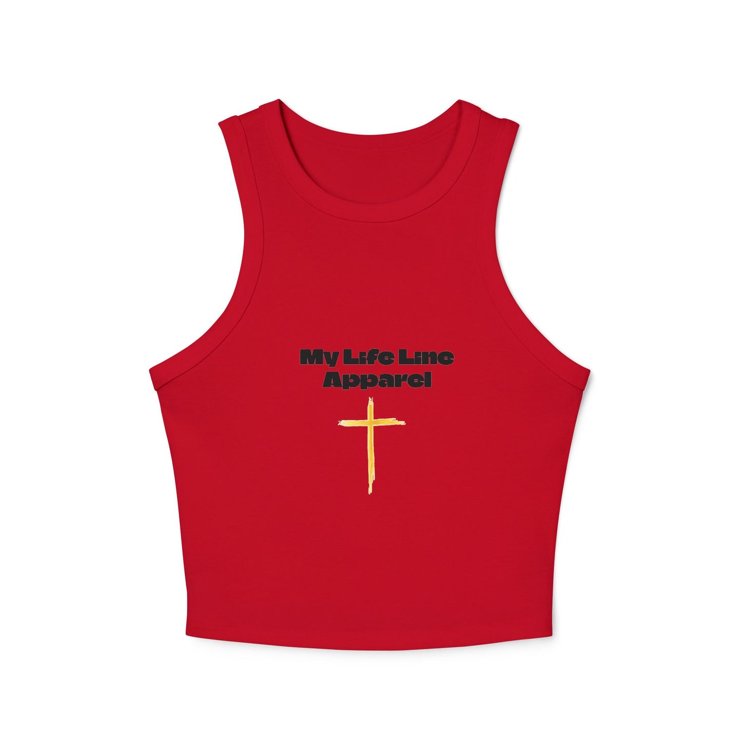 Inspirational Women's Micro Rib Racer Tank Top - My Life Line Apparel
