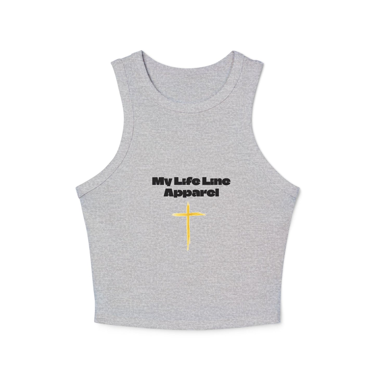 Inspirational Women's Micro Rib Racer Tank Top - My Life Line Apparel