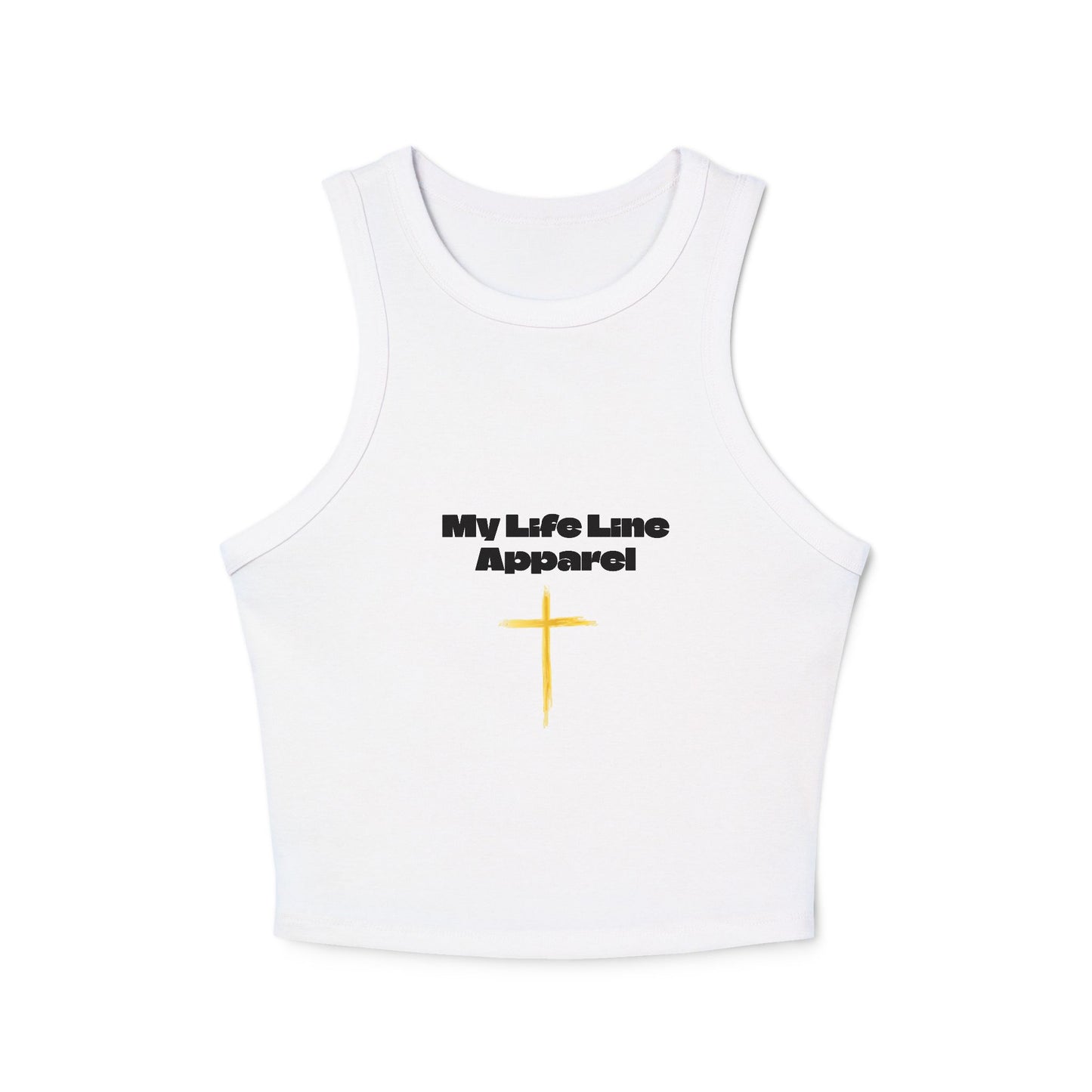Inspirational Women's Micro Rib Racer Tank Top - My Life Line Apparel
