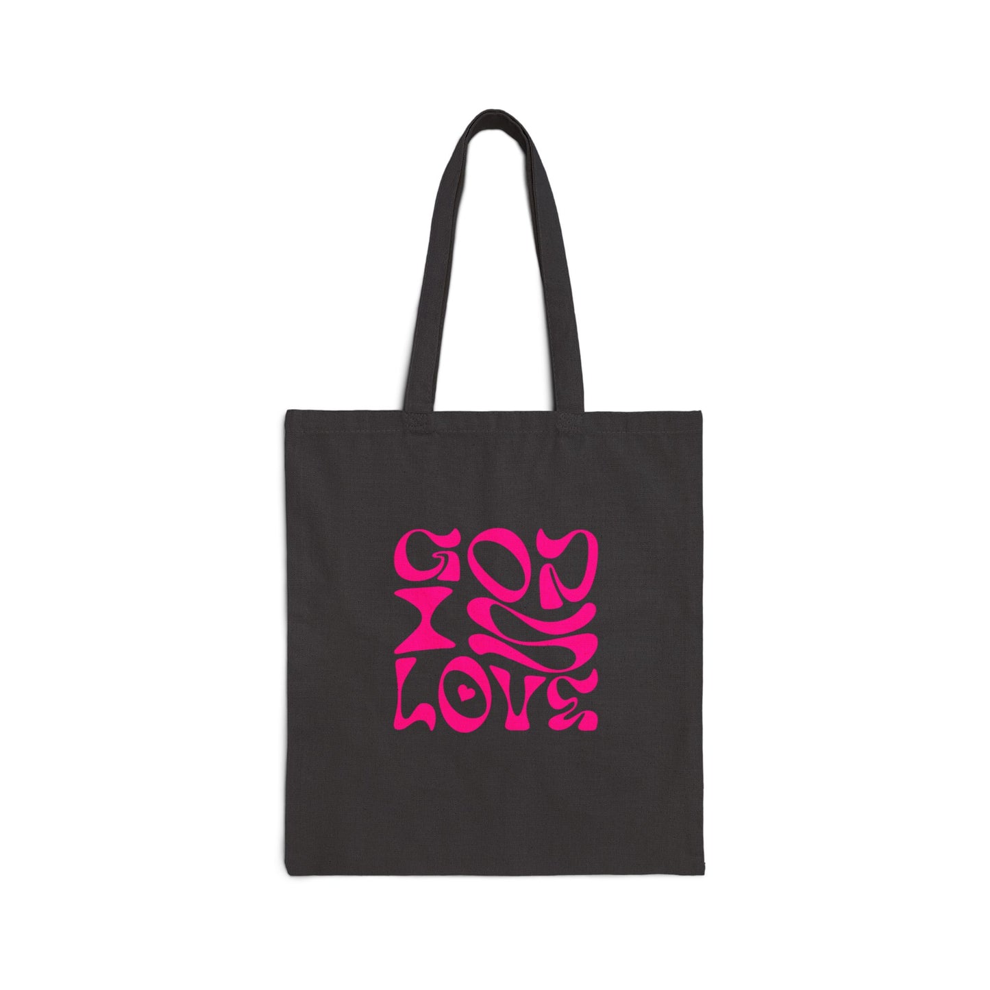 Colorful Love Quote Cotton Canvas Tote Bag
