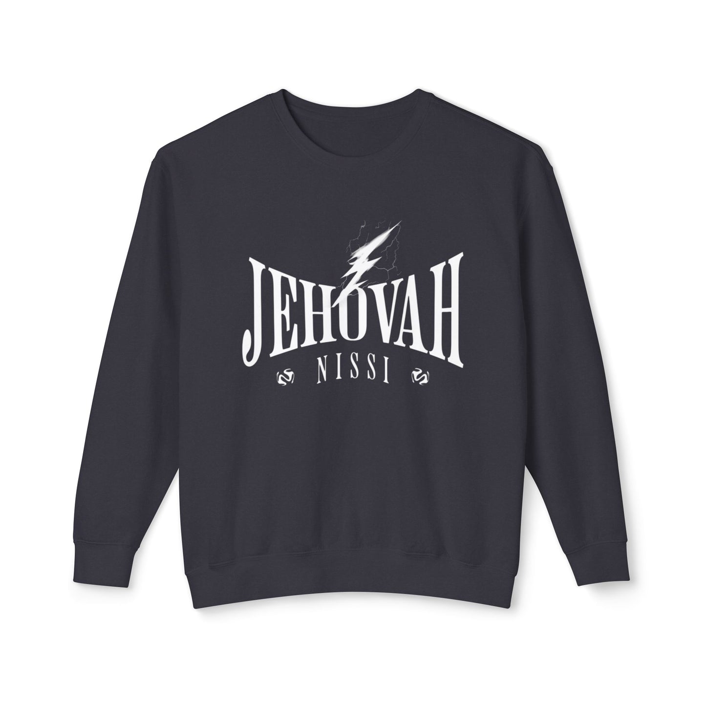 Jehovah Nissi Unisex Lightweight Crewneck Sweatshirt - Faith-Inspired Comfort