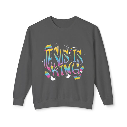 Colorful Jesus is King Crewneck Sweatshirt | Unisex Lightweight Religious Apparel, Inspirational Gift, Cozy Wear, Church Event, [...]