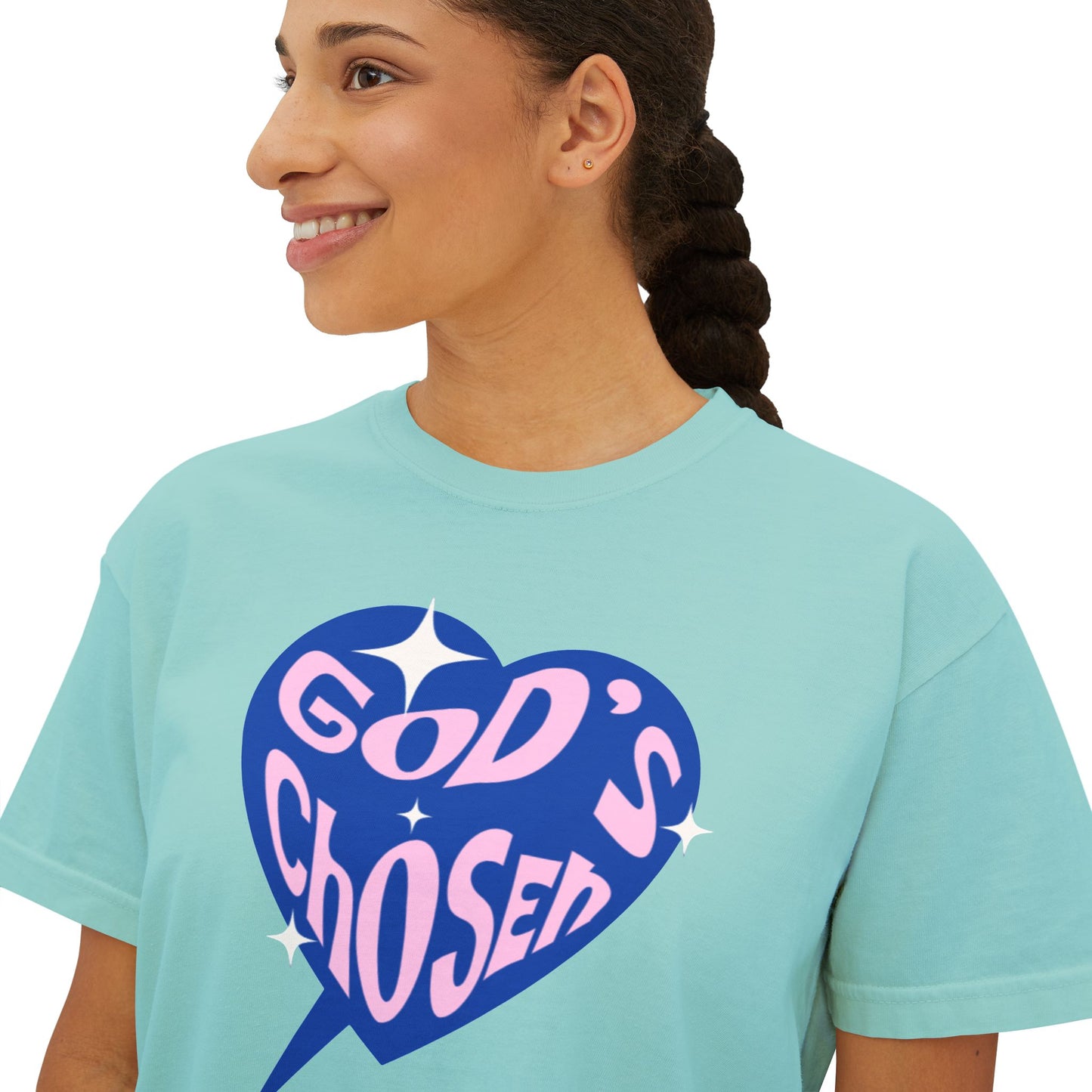 God's Chosen Women's Boxy Tee - Stylish Casual Top for Faith and Inspiration