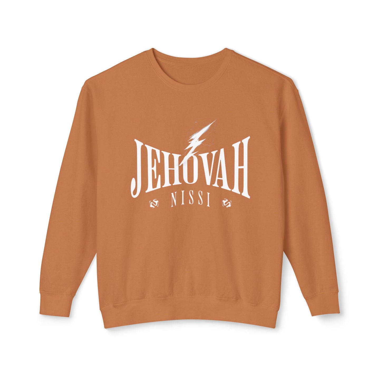 Jehovah Nissi Unisex Lightweight Crewneck Sweatshirt - Faith-Inspired Comfort