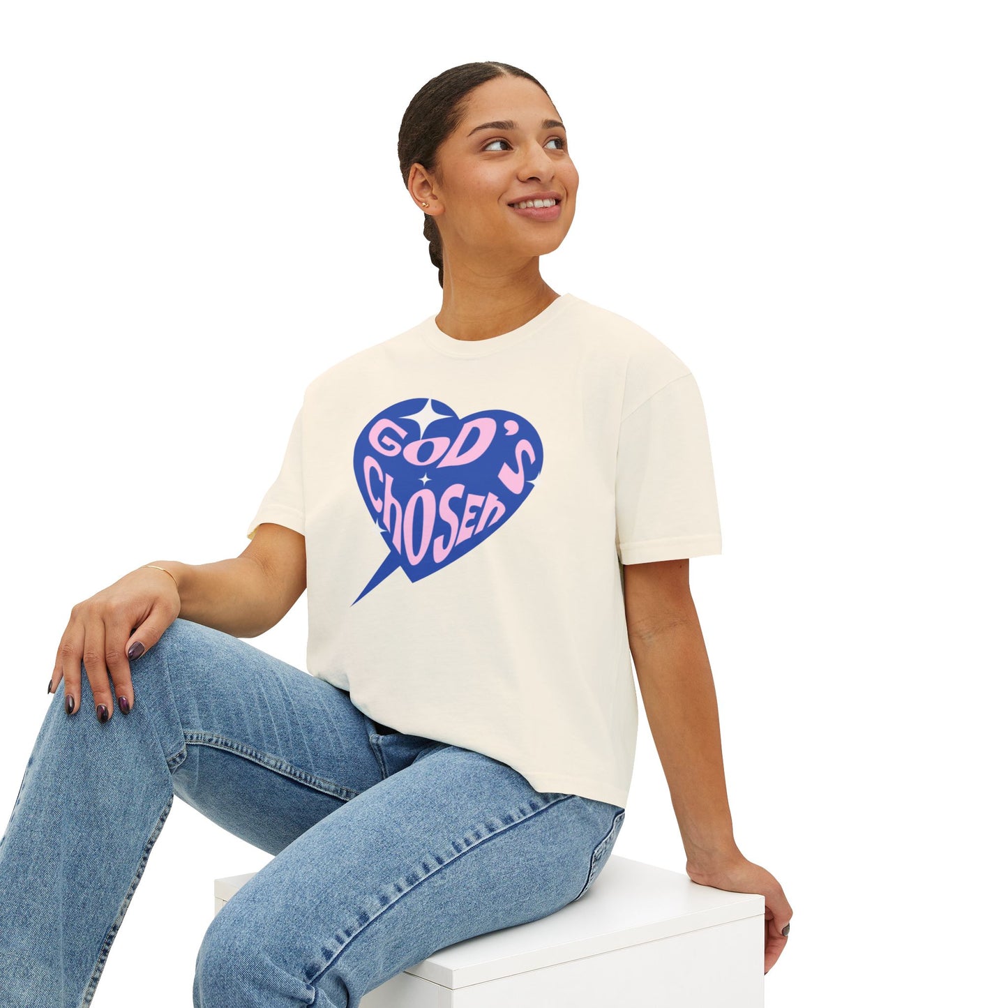 God's Chosen Women's Boxy Tee - Stylish Casual Top for Faith and Inspiration