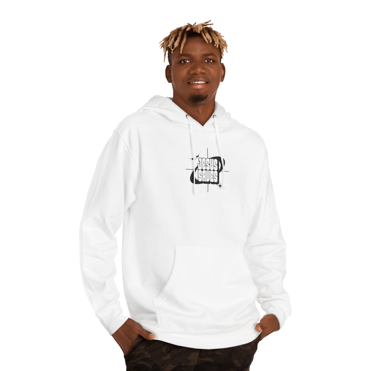 Unisex Jesus Saves Cozy Hoodie, Casual Attire and a Gift for Him/Her