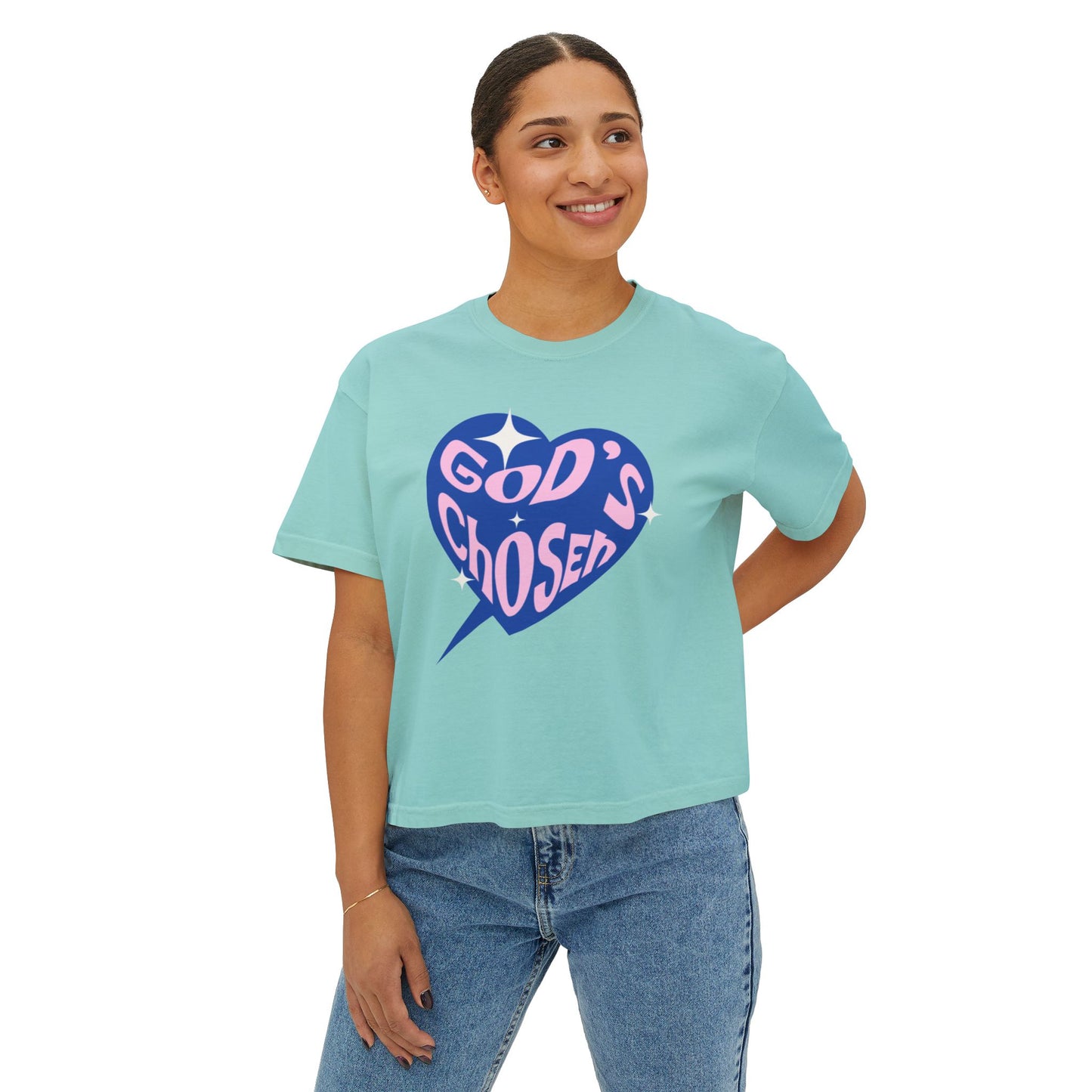 God's Chosen Women's Boxy Tee - Stylish Casual Top for Faith and Inspiration